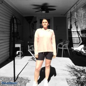 Lumiére Pink Hooded Sweater Size Large